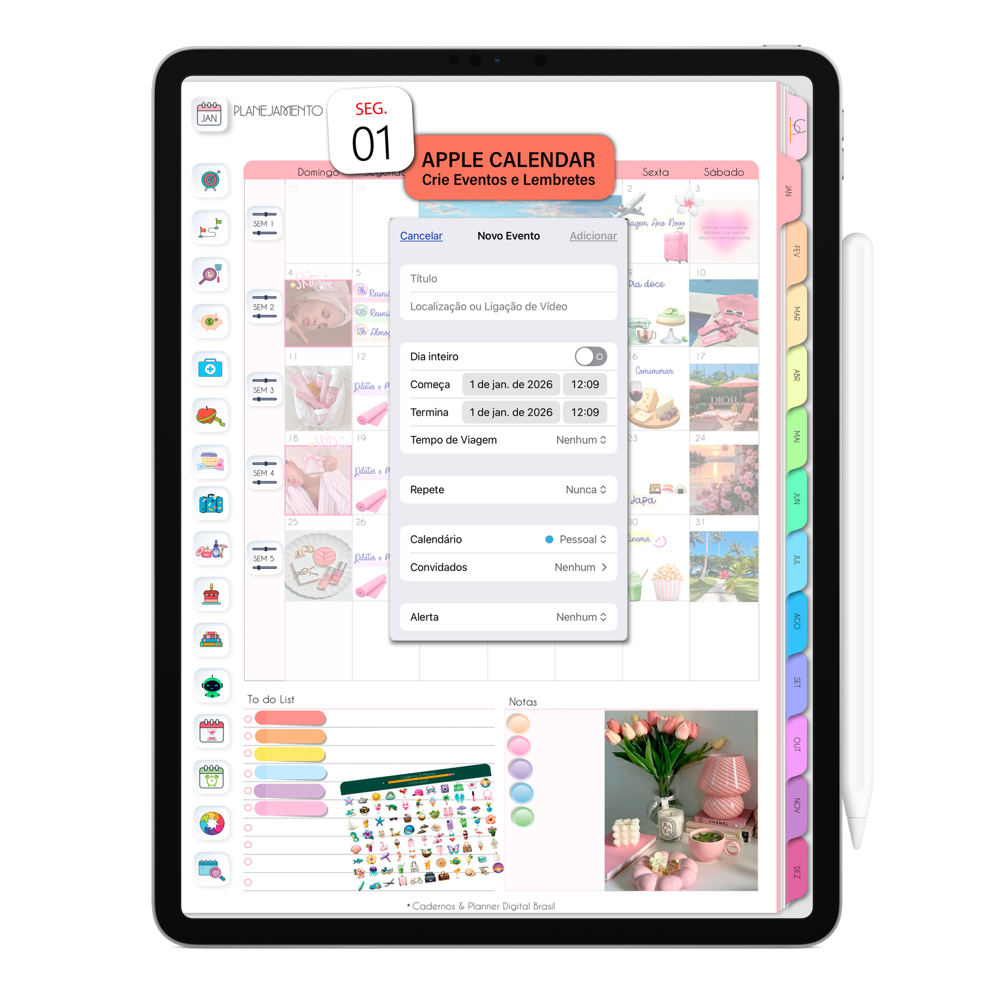 Planner Digital 2026 Vertical Life In Colors Alma em Expansão pt-BR • Para iPad e Tablet Android • Download Imediato