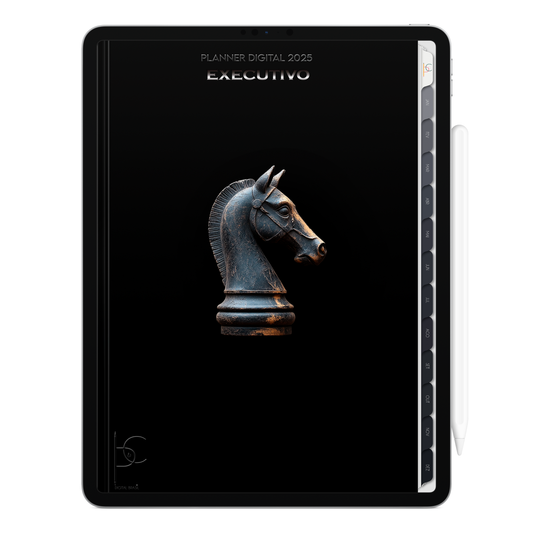 Planner Digital Vertical Executivo 2025 Movimento Calculado pt-BR • Para iPad e Tablet Android • Download Imediato