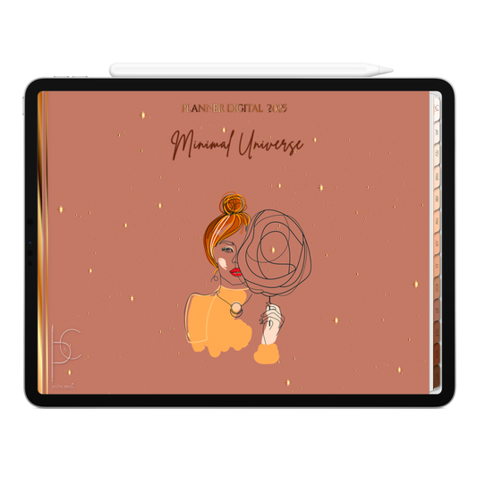 Planner Digital 2025 Horizontal Minimal Universe Fios do Destino pt-BR • Para iPad e Tablet Android • Download Imediato