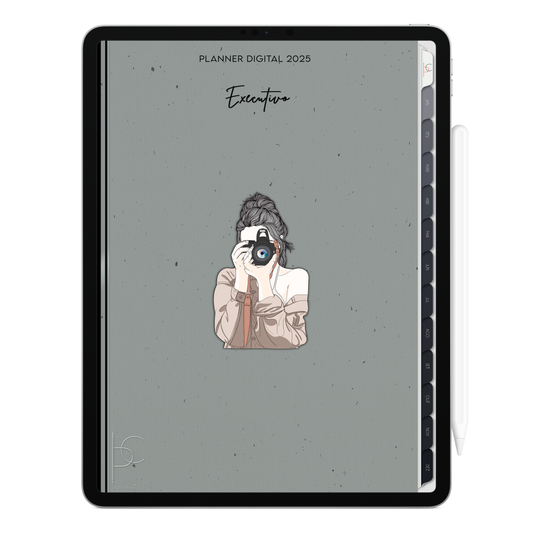 Planner Digital Vertical Executivo 2025 Memória Visual pt-BR • Para iPad e Tablet Android • Download Imediato