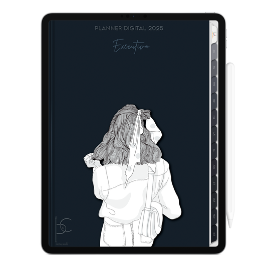 Planner Digital Vertical Executivo 2025 Essência Natural pt-BR • Para iPad e Tablet Android • Download Imediato