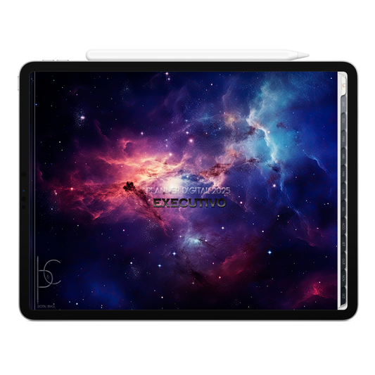 Planner Digital 2025 Horizontal Executivo Implacável pt-BR • Para iPad e Tablet Android • Download Imediato
