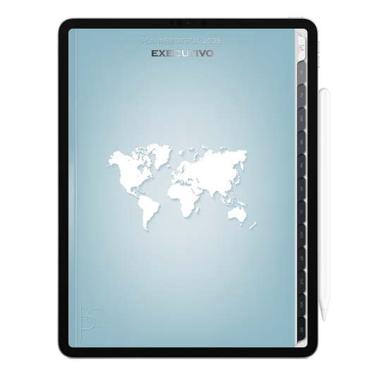 Planner Digital Vertical Executivo 2025 Novos Planos pt-BR • Para iPad e Tablet Android • Download Imediato
