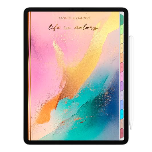 Planner Digital Vertical Life In Colors 2025 Orquestra Visual pt-BR • Para iPad e Tablet Android • Download Imediato
