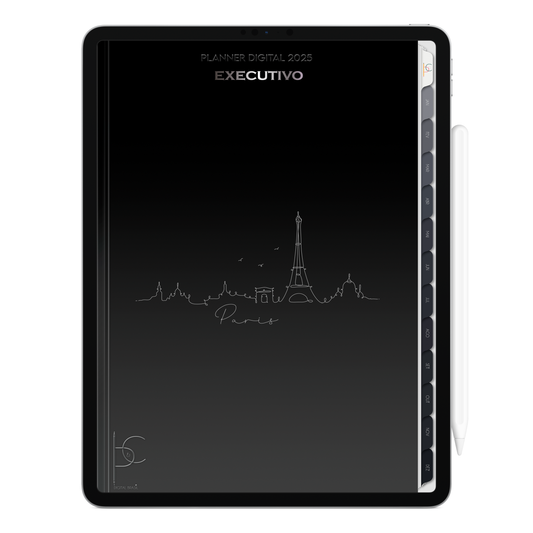 Planner Digital Vertical Executivo 2025 Melodia Gráfica pt-BR • Para iPad e Tablet Android • Download Imediato