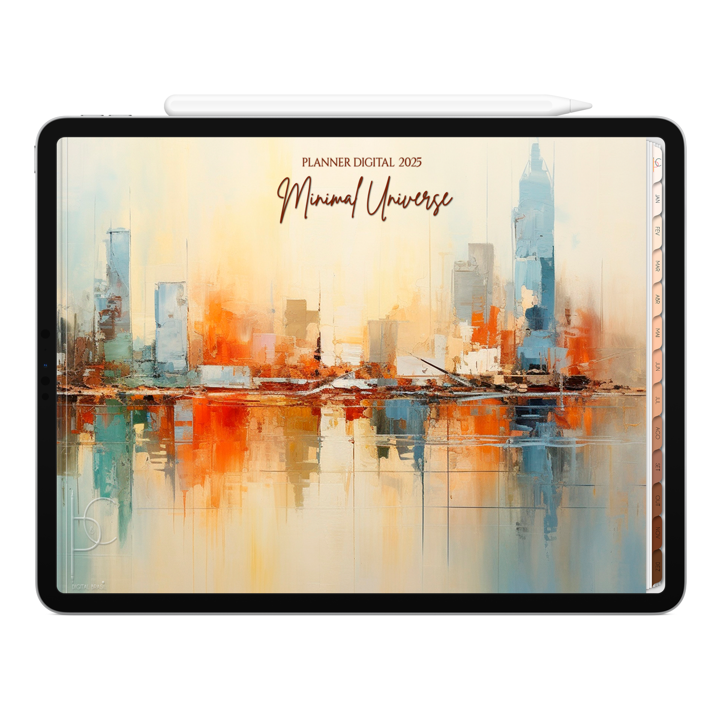 Planner Digital 2025 Horizontal Minimal Universe Oásis Interior pt-BR • Para iPad e Tablet Android • Download Imediato