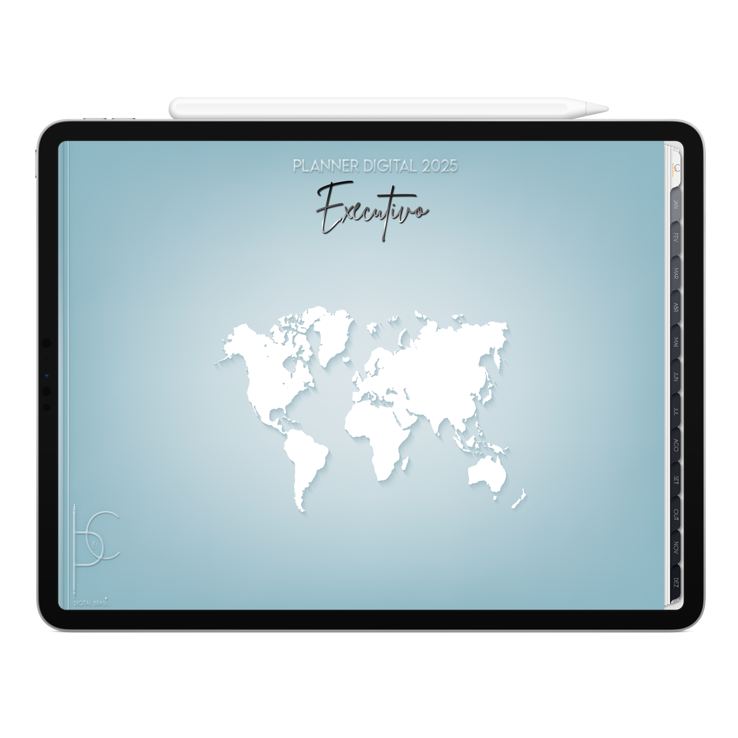 Planner Digital 2025 Horizontal Executivo Infinitas Possibilidades pt-BR • Para iPad e Tablet Android • Download Imediato