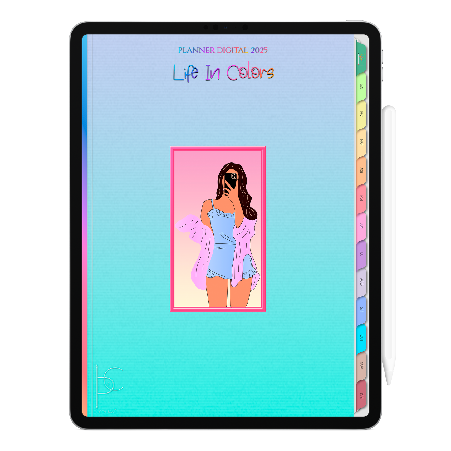 Planner Digital Vertical Life In Colors 2025 Essência Oculta pt-BR • Para iPad e Tablet Android • Download Imediato