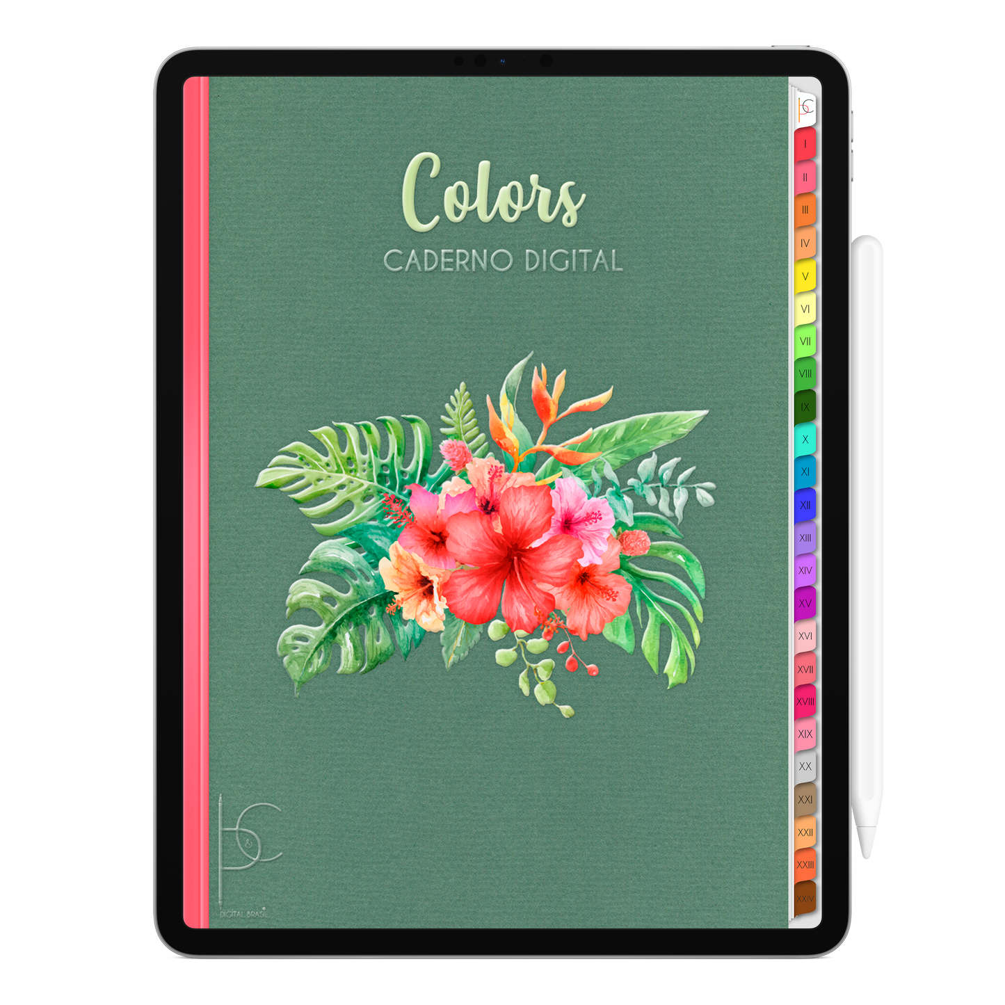 Caderno Digital Colors 24 Matérias Exclusivo para iPad e Tablet Android. Aplicativos de Anotação GoodNotes, Flexcil, Samsung Notes, Noteshelf. Lembretes Apple Calendar e Google Agenda. Páginas Estudos, Anotações, Resumos, Vida Acadêmica, Pautada, Pontilhada, Cronograma Estudos, Notas da Matéria, Coeficiente de Rendimento. Cadernos & Planner Digital Brasil