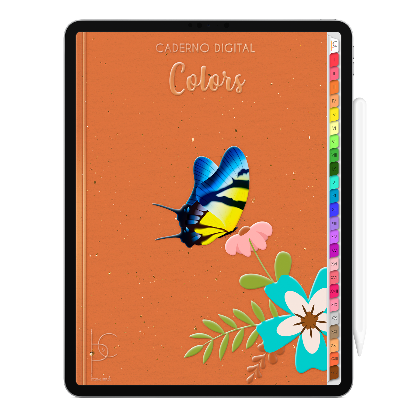 Caderno Digital Colors 24 Matérias Exclusivo para iPad e Tablet Android. Aplicativos de Anotação GoodNotes, Flexcil, Samsung Notes, Noteshelf. Lembretes Apple Calendar e Google Agenda. Páginas Estudos, Anotações, Resumos, Vida Acadêmica, Pautada, Pontilhada, Cronograma Estudos, Notas da Matéria, Coeficiente de Rendimento. Cadernos & Planner Digital Brasil