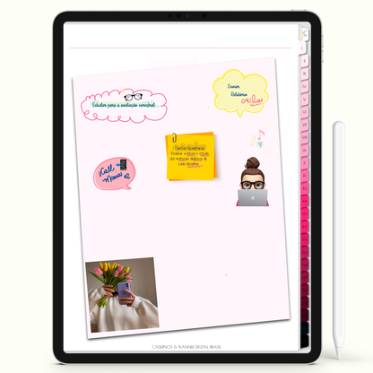 Caderno Digital Blush Assistente Social União e Empatia 24 Matérias • Para iPad e Tablet Android • Download instantâneo • Sustentável