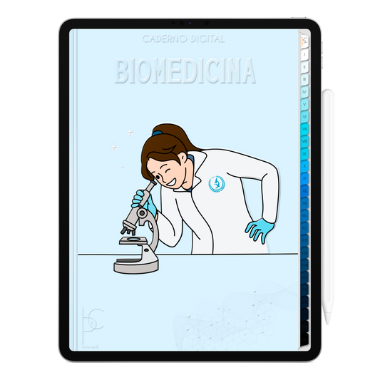 Caderno Digital Blue Aula Prática 24 Matérias • Para iPad e Tablet Android • Download instantâneo • Sustentável