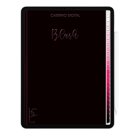 Caderno Digital Blush Bela Noite 24 Matérias • iPad Tablet Android • Download instantâneo • Sustentável