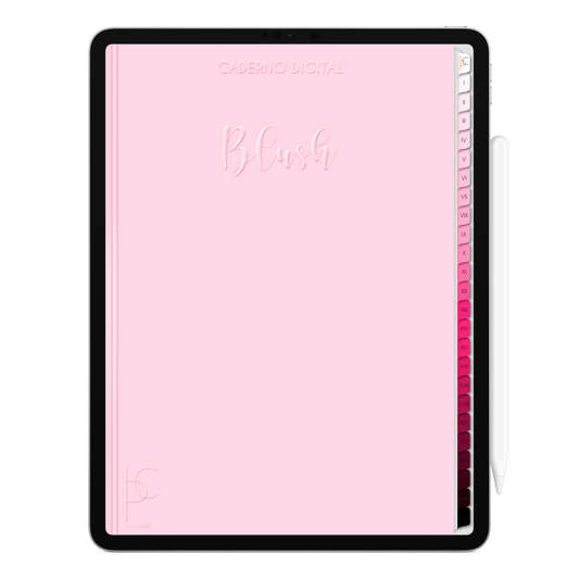 Caderno Digital Blush Belo Dia 24 Matérias • iPad e Tablet Android • Download instantâneo • Sustentável