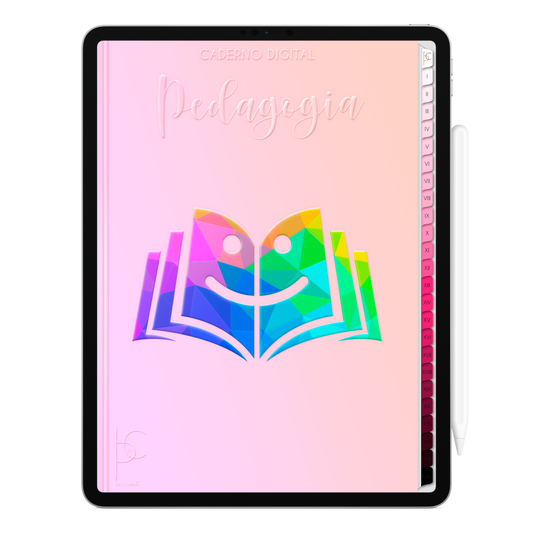 Caderno Digital Blush Pedagogia Educação e Transformação 24 Matérias • Para iPad e Tablet Android • Download instantâneo • Sustentável