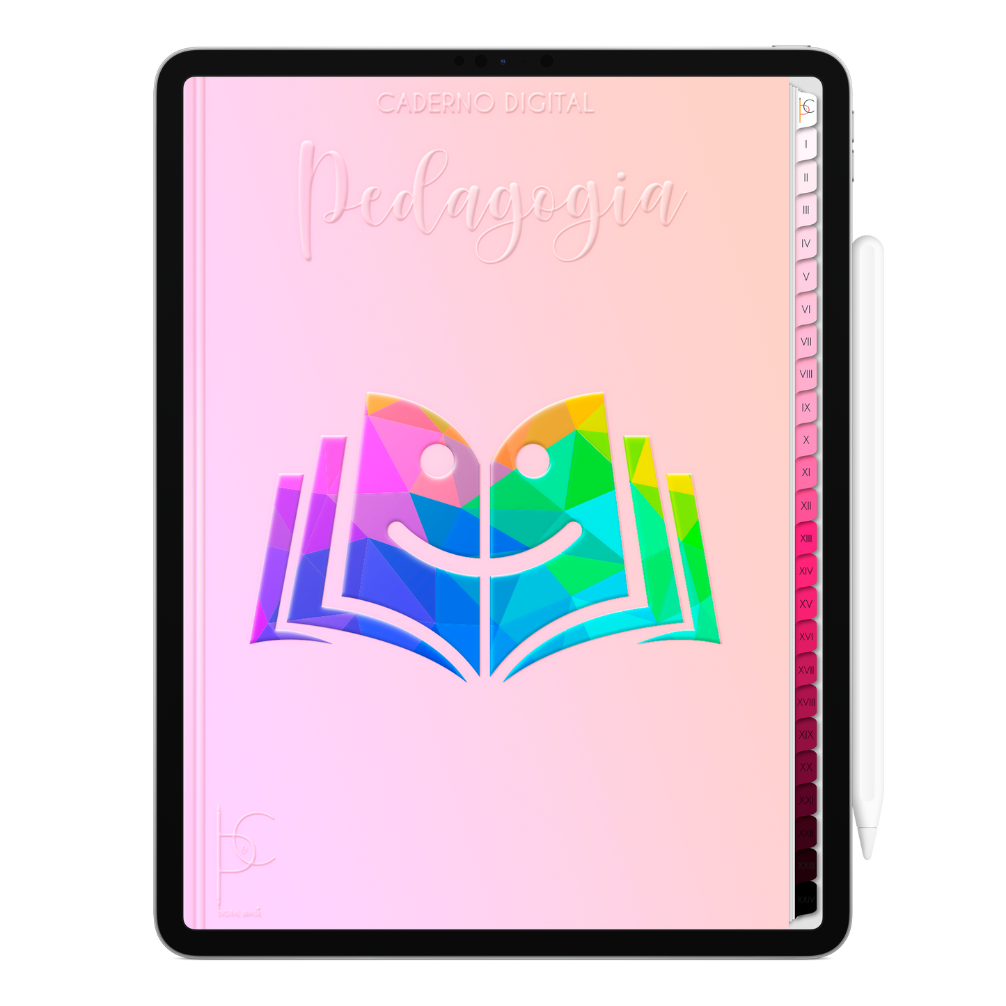 Caderno Digital Blush Pedagogia Educação e Transformação 24 Matérias • Para iPad e Tablet Android • Download instantâneo • Sustentável