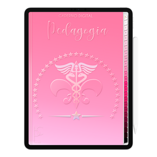 Caderno Digital Blush Pedagogia Estrelas do Futuro 24 Matérias • Para iPad e Tablet Android • Download instantâneo • Sustentável