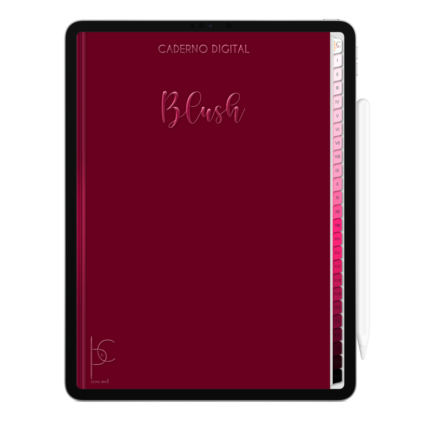 Caderno Digital Blush Imensidão 24 Matérias • iPad e Tablet Android • Download instantâneo • Sustentável