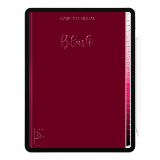 Caderno Digital Blush Imensidão 24 Matérias • iPad e Tablet Android • Download instantâneo • Sustentável