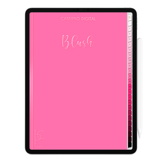 Caderno Digital Blush Puro Amor 24 Matérias • Para iPad e Tablet Android • Download instantâneo • Sustentável