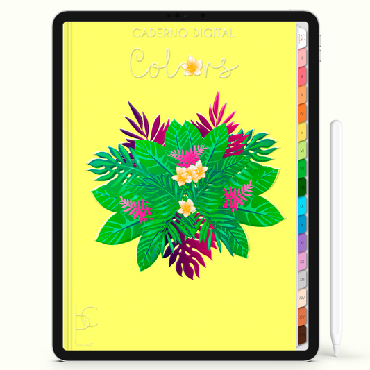 Caderno Digital Colors Escritas e Rabiscos 16 Matérias • Para iPad e Tablet Android • Download instantâneo • Sustentável