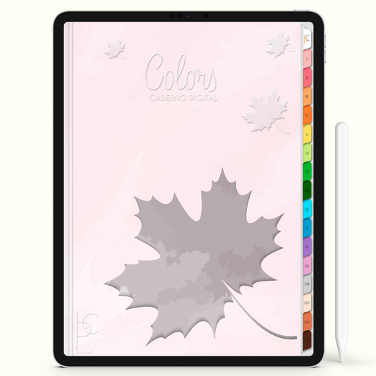 Caderno Digital Colors Outono 16 Matérias • Para iPad e Tablet Android • Download instantâneo • Sustentável