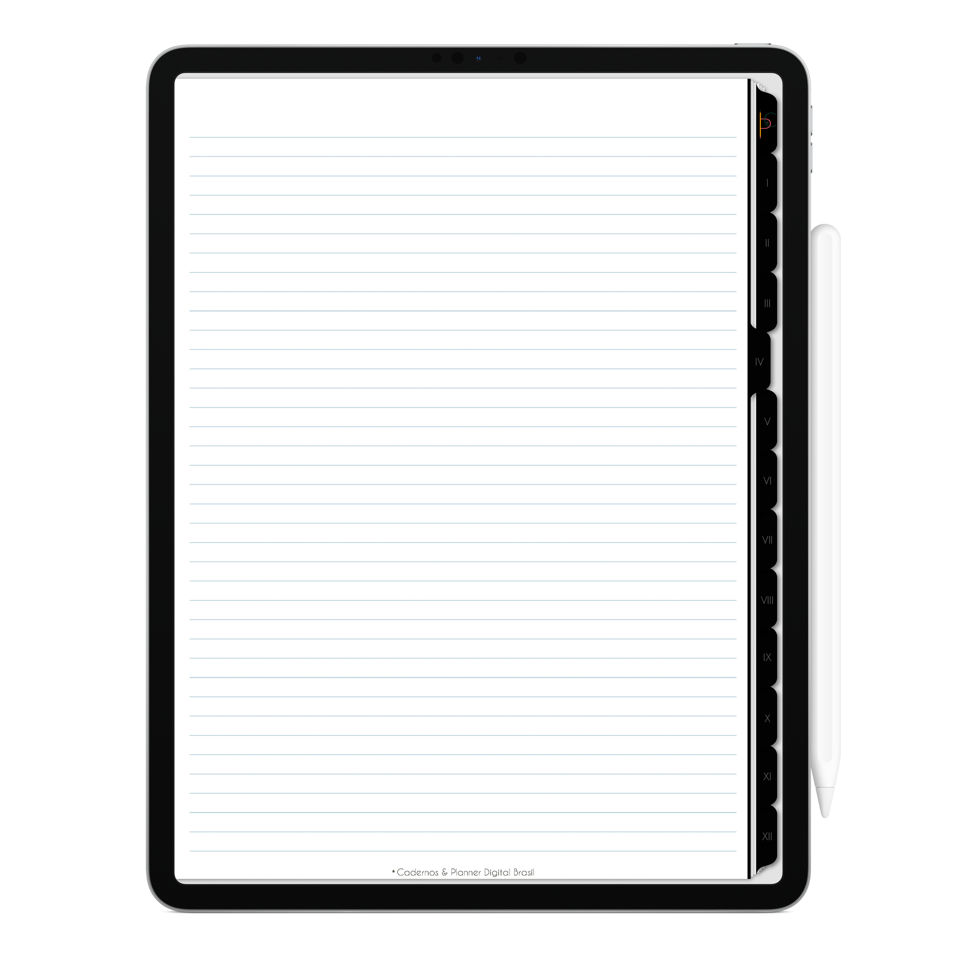 Caderno digital Unic Black básico e estiloso, para estudos e anotações. Exclusivo para estudar e se planejar no iPad e tablets Android tablets da Samsung (TabS6 Lite, Tab S9 Fe, Tab S9 +, Galaxy Tab S10 Ultra · Galaxy Tab S10+, compatível com aplicativos de anotações digitais GoodNotes e Notein. Baixe grátis o Caderno Digital Gratuito. Faça o download do Planner Digital Grátis.