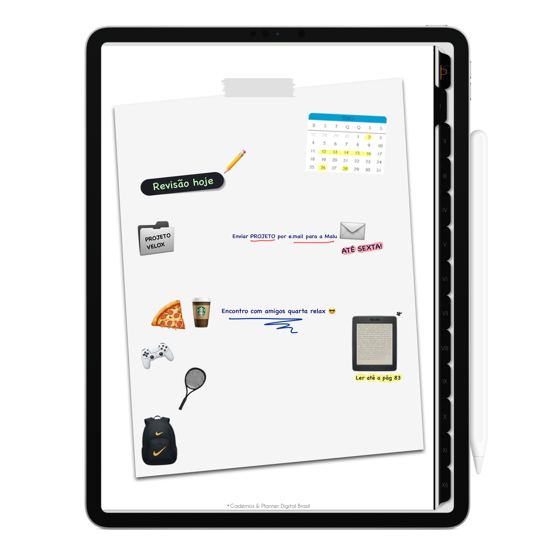 Caderno digital Unic Black básico e estiloso, para estudos e anotações. Exclusivo para estudar e se planejar no iPad e tablets Android tablets da Samsung (TabS6 Lite, Tab S9 Fe, Tab S9 +, Galaxy Tab S10 Ultra · Galaxy Tab S10+, compatível com aplicativos de anotações digitais GoodNotes e Notein. Baixe grátis o Caderno Digital Gratuito. Faça o download do Planner Digital Grátis.