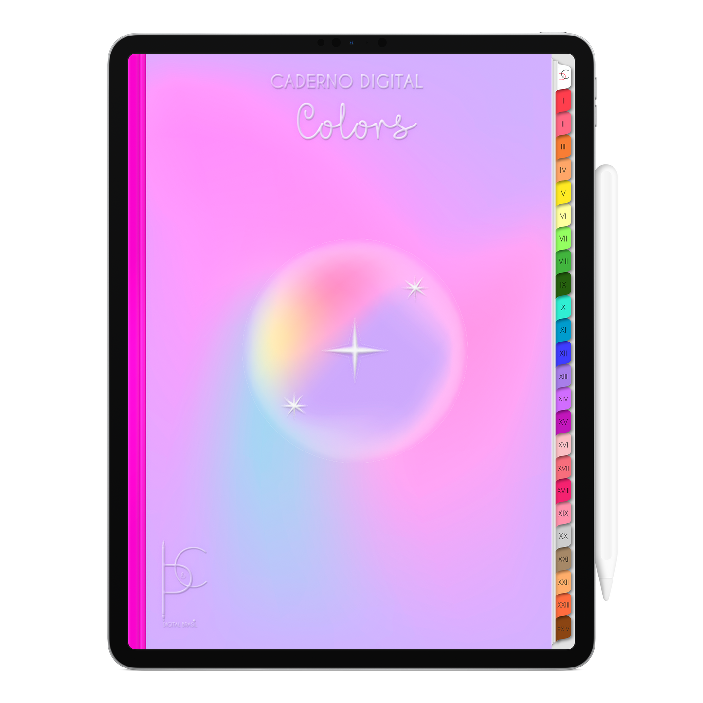 Caderno Digital Colors 24 Matérias Além do que os Olhos podem ver • Para iPad e Tablet Android • Download instantâneo