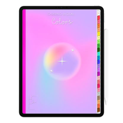 Caderno Digital Colors 24 Matérias Além do que os Olhos podem ver • Para iPad e Tablet Android • Download instantâneo