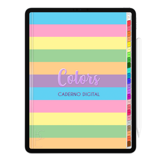Caderno Digital Colors 24 Matérias. Página To Do List. Exclusivo para iPad e Tablet Android. Aplicativos de Anotação GoodNotes, Flexcil, Samsung Notes, Noteshelf. Lembretes Apple Calendar e Google Agenda. Páginas Estudos, Anotações, Resumos, Vida Acadêmica, Pautada, Pontilhada, Cronograma Estudos, Notas da Matéria, Coeficiente de Rendimento. Cadernos & Planner Digital Brasil