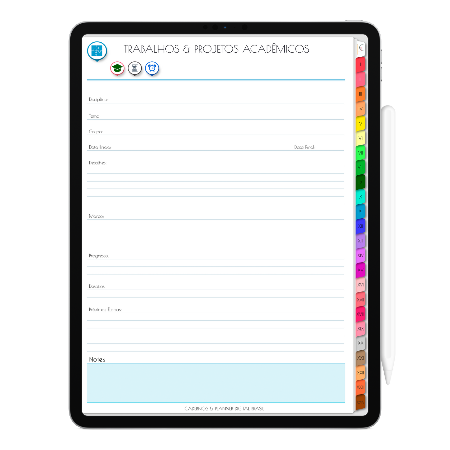 Caderno Digital Grátis Teste Gratuito no iPad ou Tablet Android, Tablet Samsung Planner Digital Cadernos & Planner Digital Brasil App GoodNotes, Notein, Samsung Notes Caderno para Tablet, Caderno Grátis Projetos e Trabalhos Acadêmicos