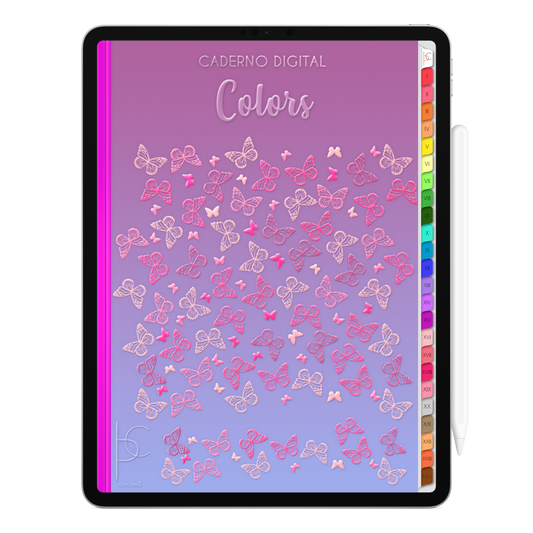 Caderno Digital Colors 24 Matérias. Página Capa da Matéria Exclusivo para iPad e Tablet Android. Aplicativos de Anotação GoodNotes, Flexcil, Samsung Notes, Noteshelf. Lembretes Apple Calendar e Google Agenda. Páginas Estudos, Anotações, Resumos, Vida Acadêmica, Pautada, Pontilhada, Cronograma Estudos, Notas da Matéria, Coeficiente de Rendimento. Cadernos & Planner Digital Brasil