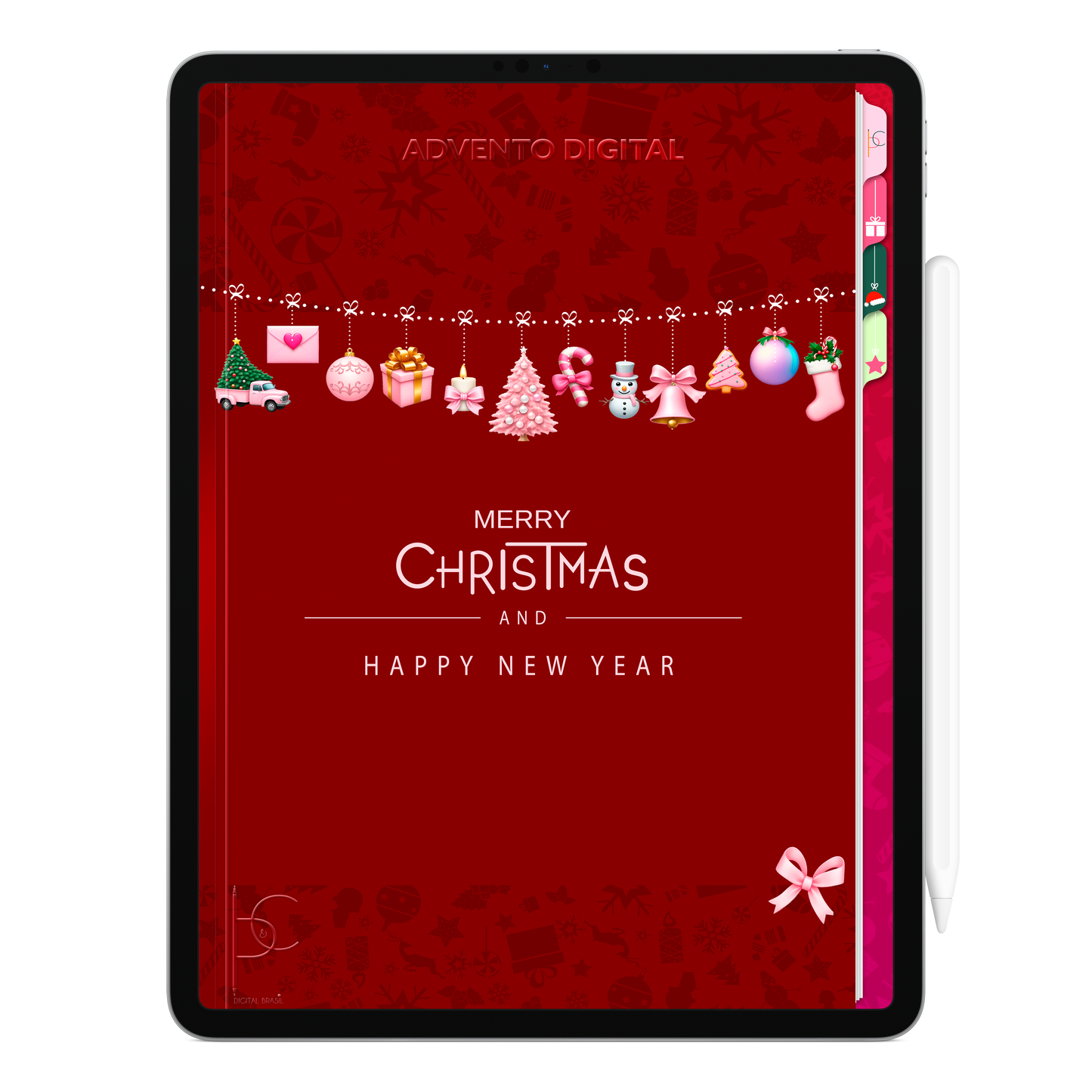 Imagem do Avento Digital Esperança Doce com páginas de registro e mimos digitais natalinos para uma experiência afetiva.