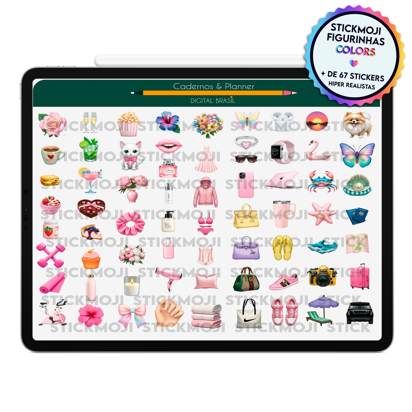 StickMoji Colors - Figurinhas emojis Fofas e Coloridas para Planner Digital no iPad e Tablet Android