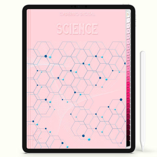 Caderno Digital Blush Med Science 24 Matérias • iPad Tablet Android • Download instantâneo • Sustentável