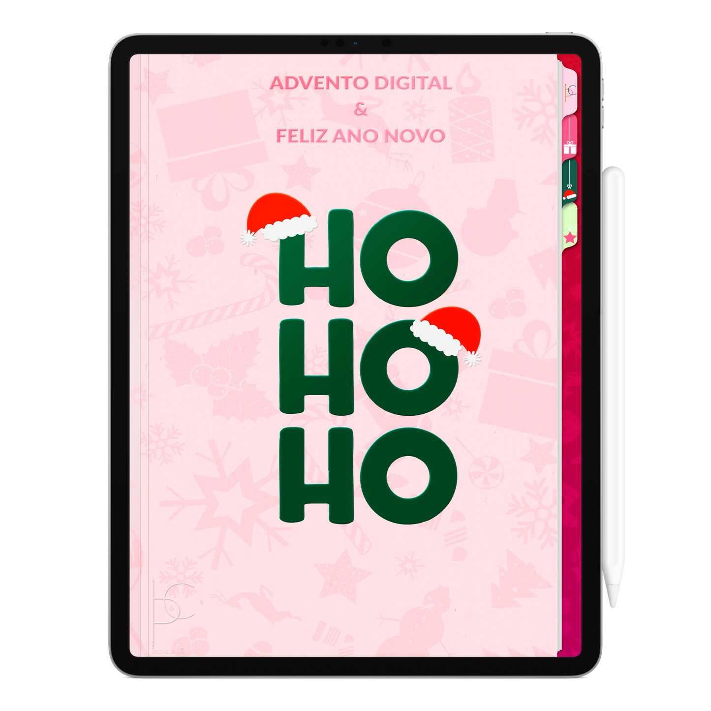 Imagem do Avento Digital Memória Viva com páginas diárias, espaço para registros afetivos e mimos digitais de Natal. Exclusivo para iPad e Tablet.