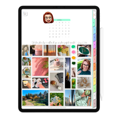 MoodBoard Mensal Planner Digital Grátis Teste Gratuito no iPad e Tablet Android, Tablet Samsung Planner Life In Color Cadernos & Planner Digital Brasil