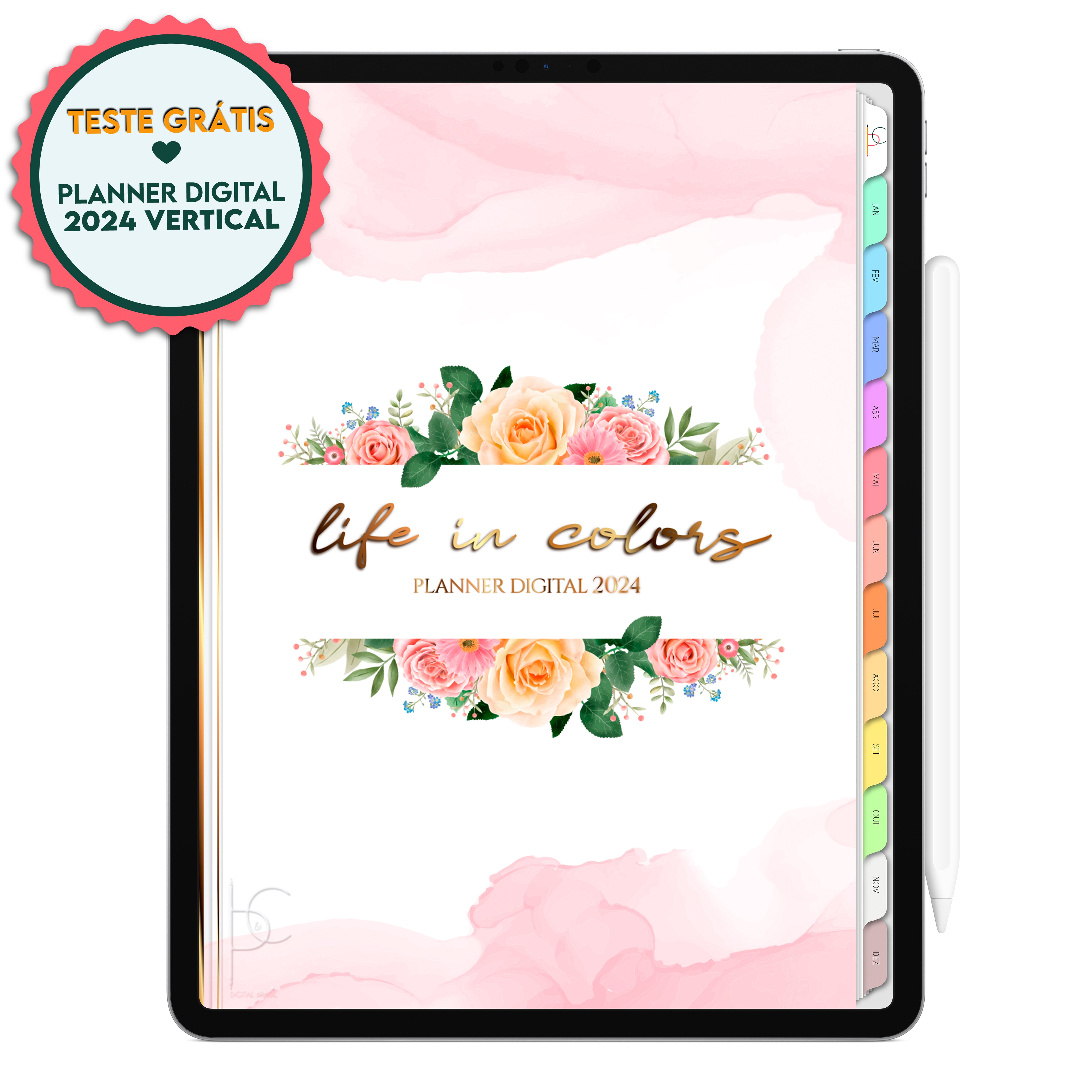 Planner Digital 2023 Gratuito Vertical Life In Colors Teste Grátis Download  – Cadernos & Planner Digital Brasil