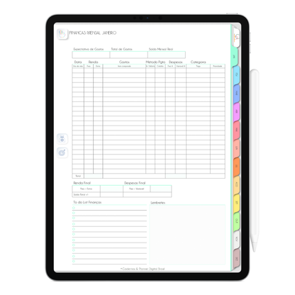 Planner Digital Vertical Life In Colors 2024 Sinfonia da Vida • Para iPad e Tablet Android • Download Instantâneo • Sustentável