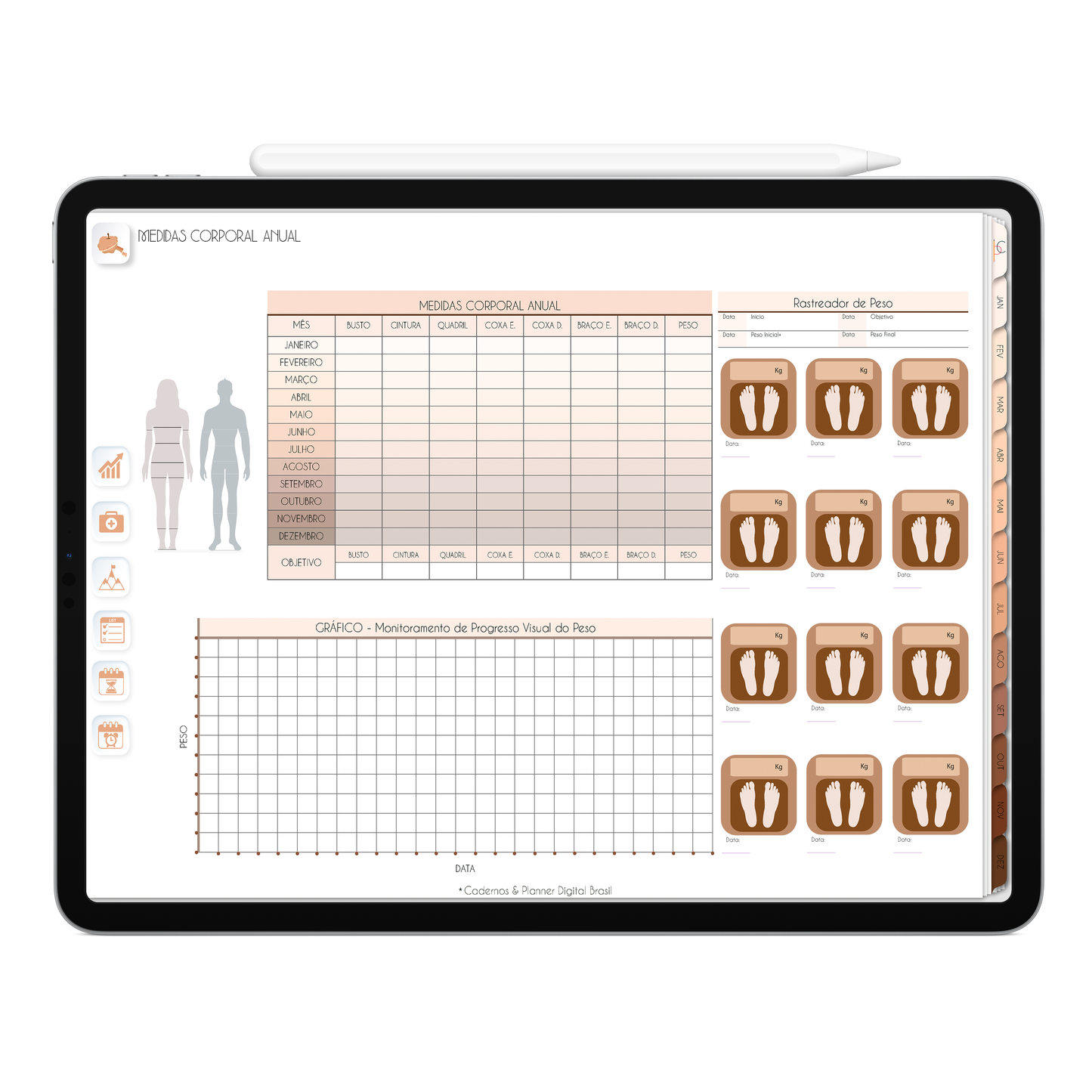 Planner Digital 2025 Horizontal Minimal Universe Sintonia Estelar pt-BR • Para iPad e Tablet Android • Download Imediato