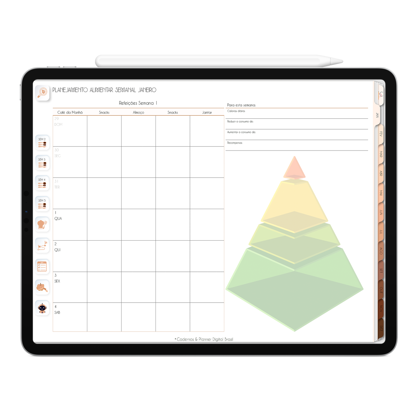 Planner Digital 2025 Horizontal Minimal Universe Sintonia Estelar pt-BR • Para iPad e Tablet Android • Download Imediato