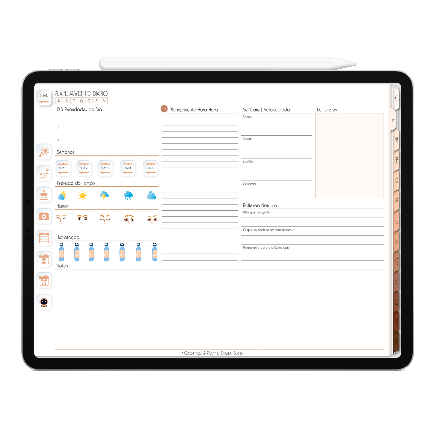 Planner Digital 2025 Horizontal Minimal Universe Sintonia Estelar pt-BR • Para iPad e Tablet Android • Download Imediato