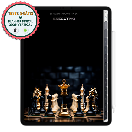 Faça o download gratuito do melhor Planner Digital Executivo do mundo. Planner Digital Executivo em tons branco e preto, com ativação lembretes apple calendar e google agenda e inteligência artificial AI Planner no ChatGPT. Planner Digital 2025 Gratuito download grátis do planner digital para iPad e Tablet Android, tablet da Samsung Planeje sua vida no melhor planner digital da Cadernos  Planner Digital Brasil