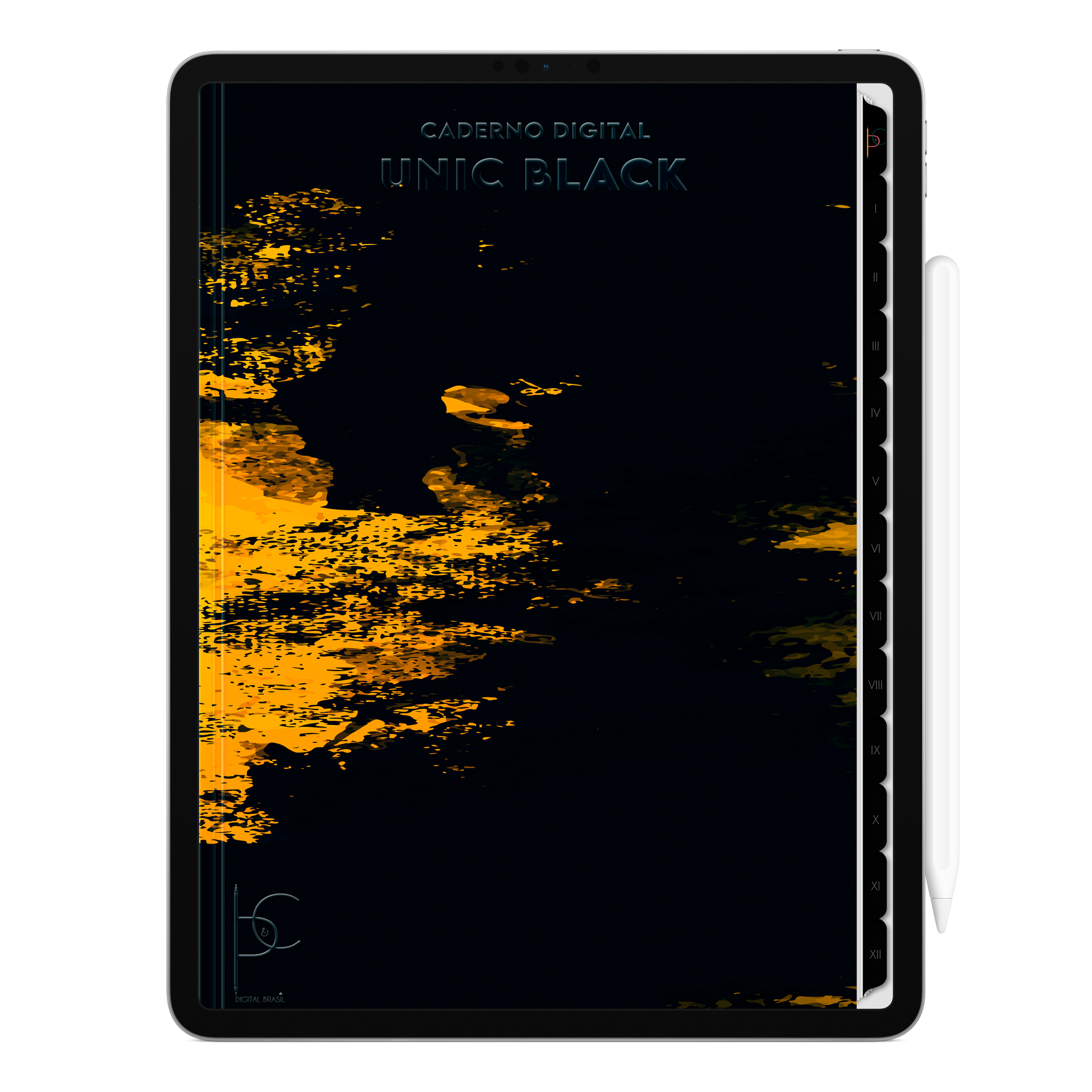 Caderno digital Unic Black estudantes e profissionais. Com 12 matérias para iPad e tablets Android, da marca Cadernos & Planner Digital Brasil. Exclusivo para estudar e se planejar no iPad e tablets Android tablets da Samsung (TabS6 Lite, Tab S9 Fe, Tab S9 +, Galaxy Tab S10 Ultra · Galaxy Tab S10+, compatível com aplicativos de anotações digitais GoodNotes e Notein. Baixe grátis o Caderno Digital Gratuito. Faça o download do Planner Digital Grátis.