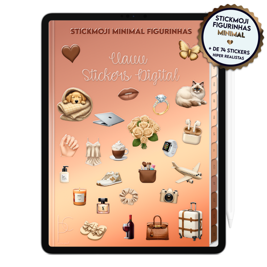 StickMoji Minimal - Figurinhas emojis Fofas e Coloridas para Planner Digital no iPad e Tablet Android