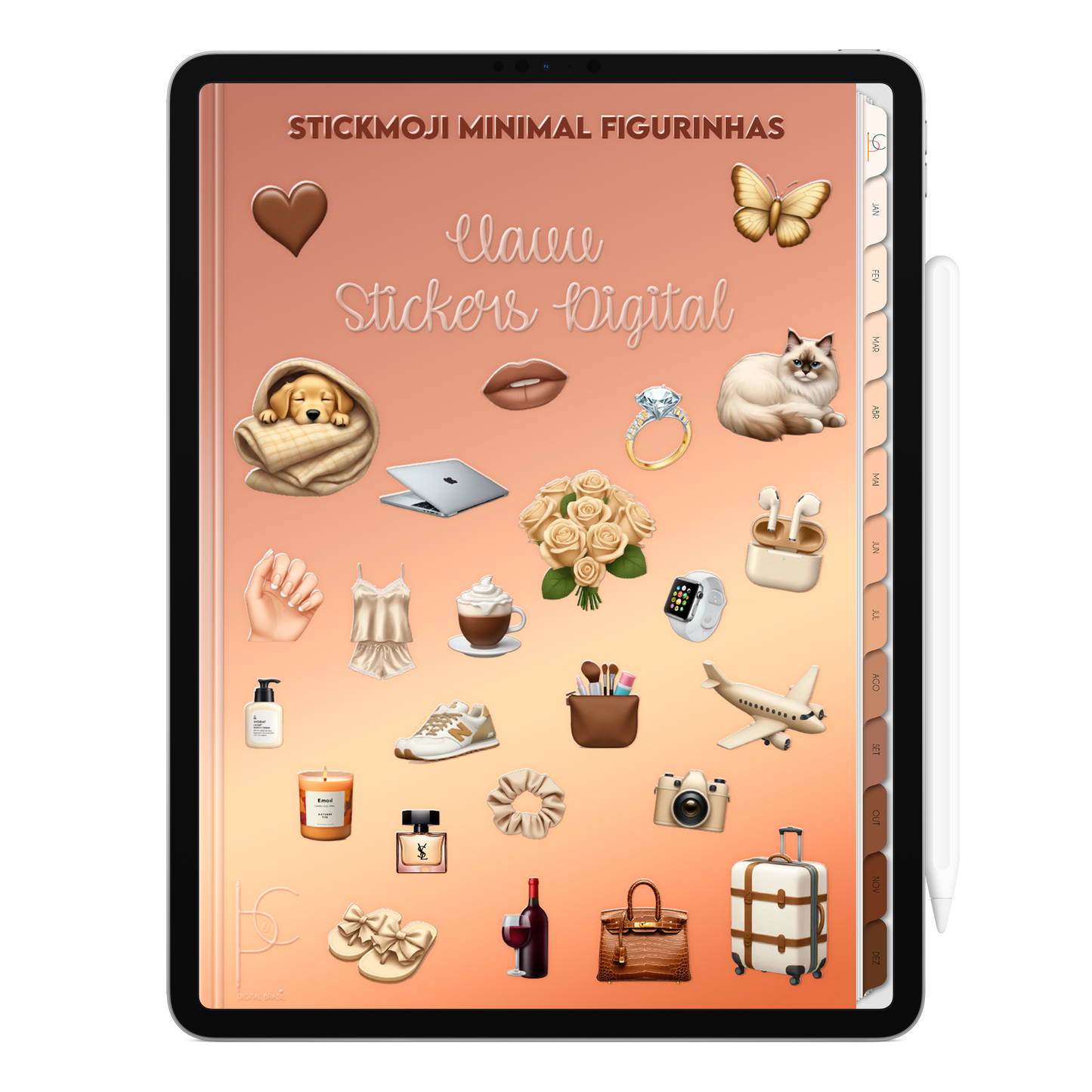 StickMoji Minimal - Figurinhas emojis Fofas e Coloridas para Planner Digital no iPad e Tablet Android