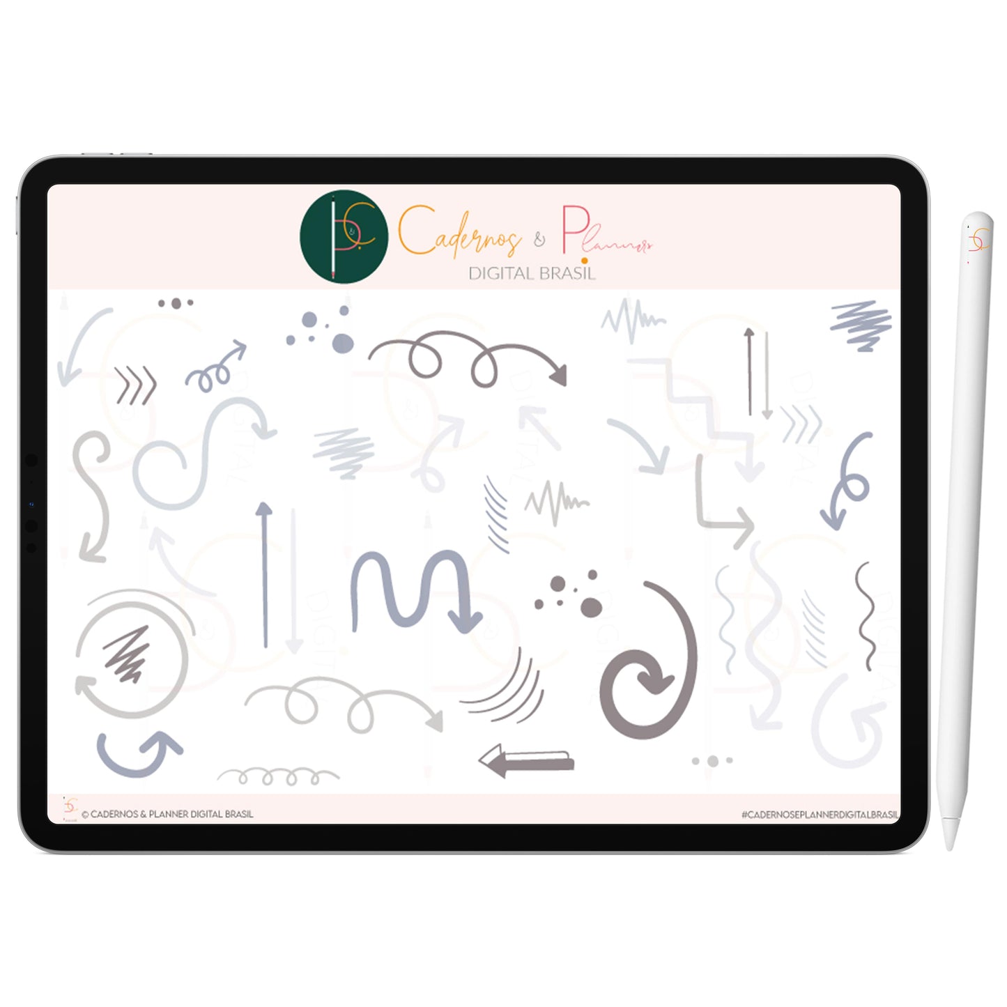 Kit Adesivos Stickers Digital para Mapa Mental Céu Noturno Setas Divertidas • iPad Tablet • GoodNotes Noteshelf