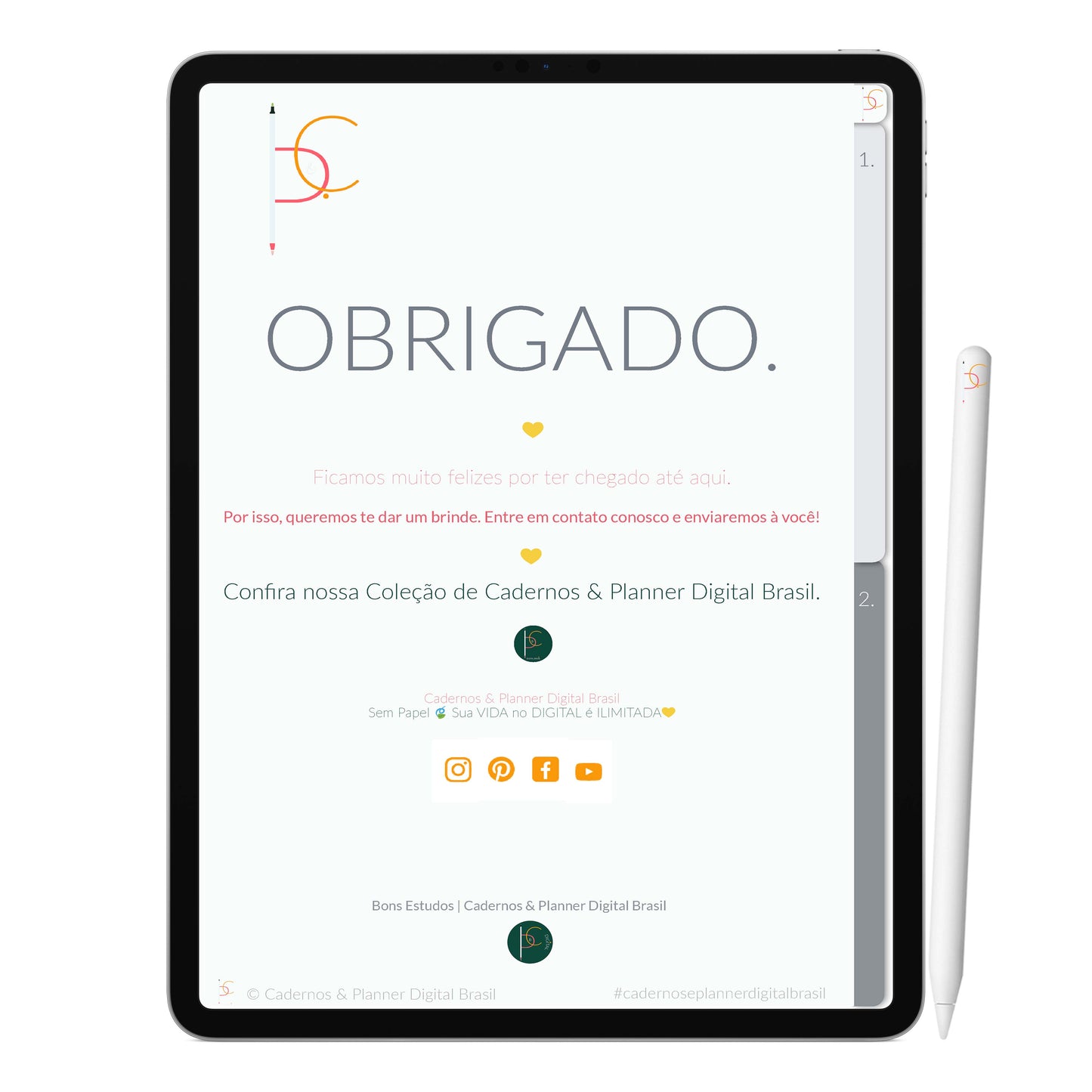 Caderno Digital Goals Metas ' 2 Matérias Divisórias • Study • iPad Tablet • GoodNotes Noteshelf  • Download instantâneo