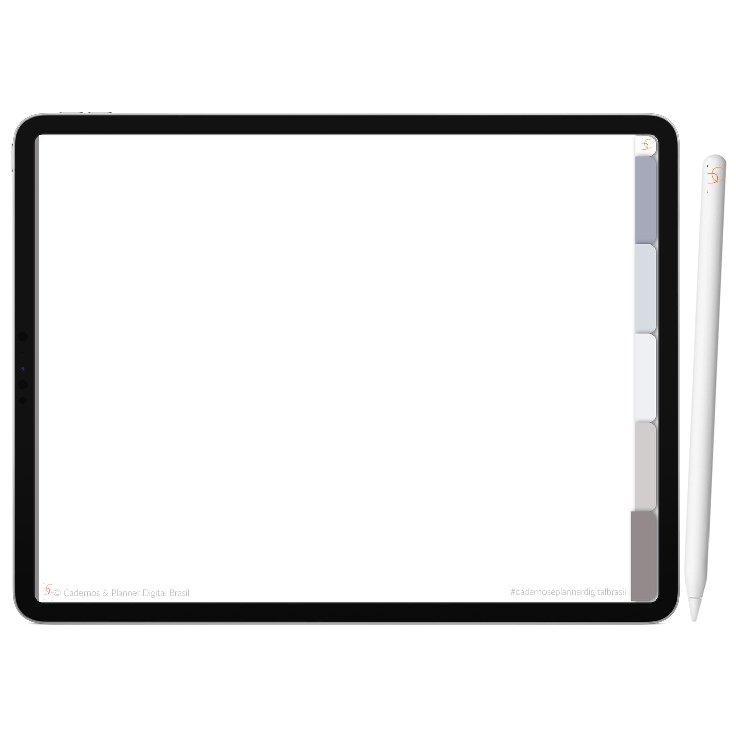 Mapa Mental Digital Cinza Nuvem Céu Noturno ' 5 Matérias Divisórias • Study • iPad Tablet • GoodNotes Noteshelf • Download instantâneo